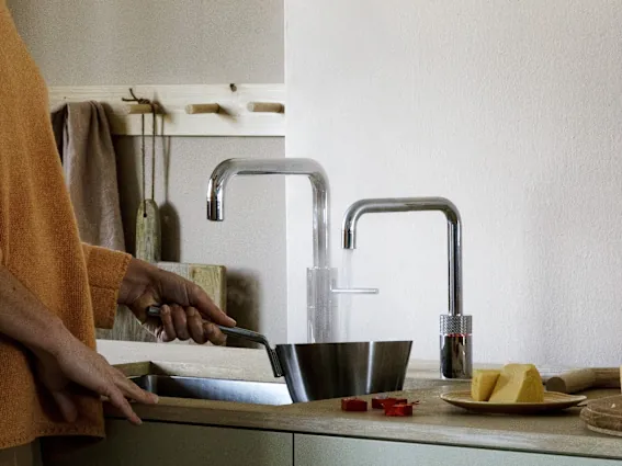 Quooker Nordic Square Twintaps in de keuken