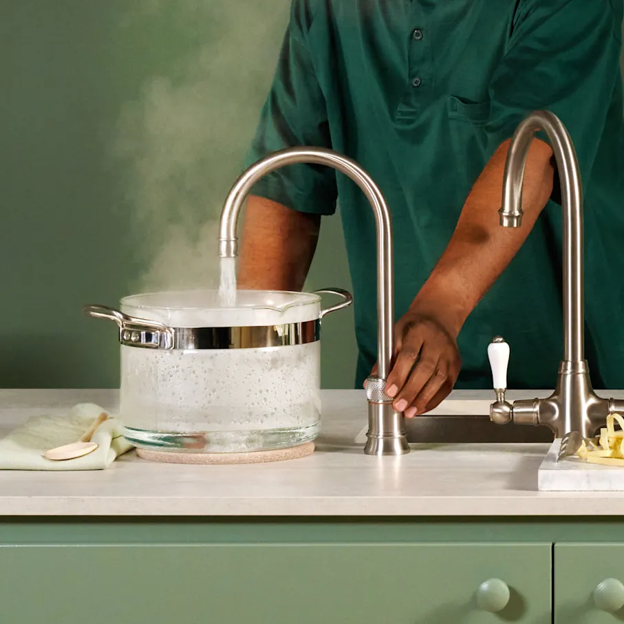 Quooker Classic Nordic Round Single Tap in de keuken